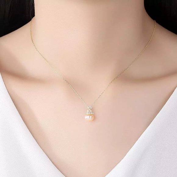 Beautiful Freshwater Pearl Drop Necklace - Picture 6 of 9